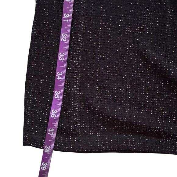 Vintage Chesley Dress Womens Small Black Shimmer Midi Slip Cowl Neck Party Y2K - Picture 11 of 15